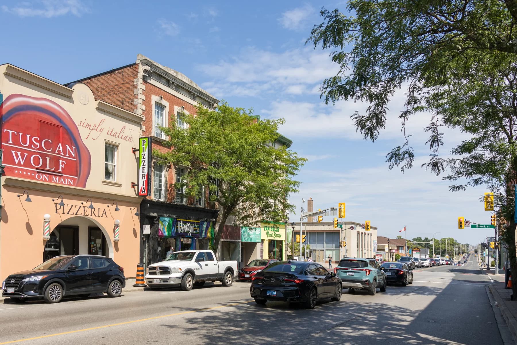 Dundas Street in downtown Whitby, ON